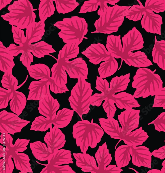 Fototapeta Japanese Falling Leaf Vector Seamless Pattern