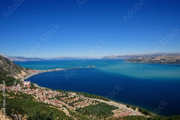 Obraz Egirdir and egirdir lake top view. Isparta,Turkey