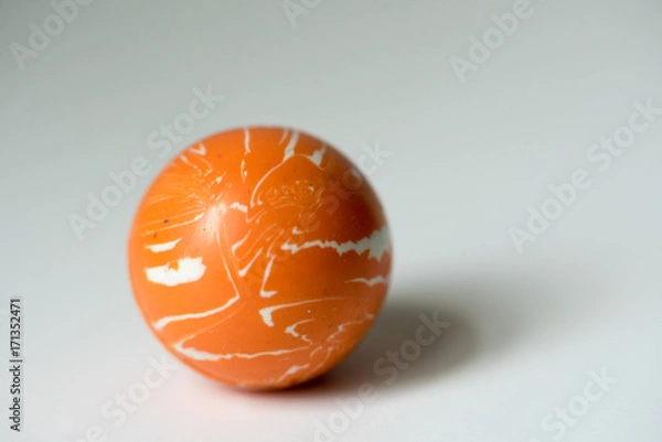 Obraz Marbled Orange and White Small Ball