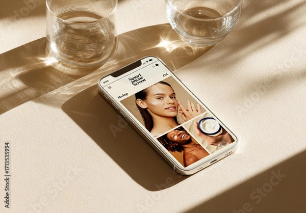 Obraz Smartphone On Table Mockup
