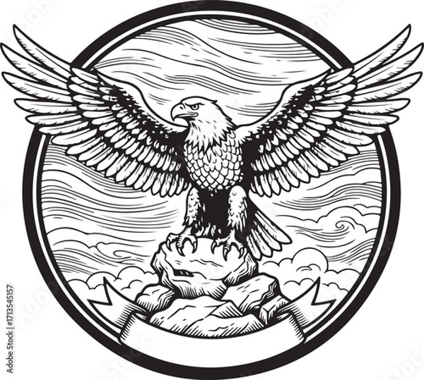 Obraz Majestic eagle in flight with bold colors