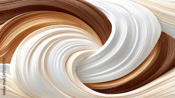 Obraz Abstract image featuring swirling cream brown tones creating a luxurious elegant design. Perfect backgrounds design elements.