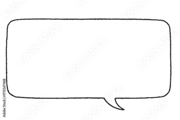 Fototapeta  手書き風の長方形の吹き出し