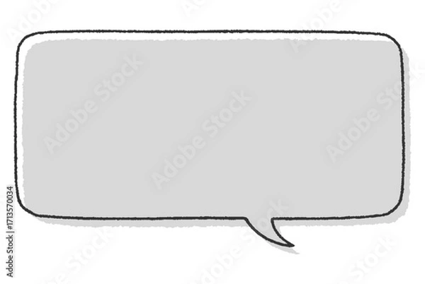 Fototapeta  手書き風の長方形の吹き出し（版ずれ）