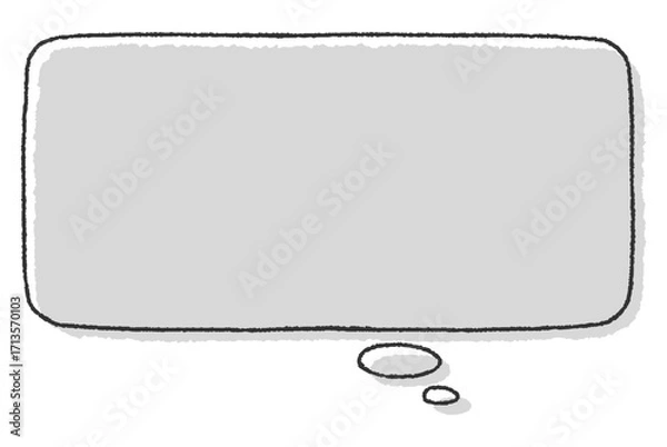 Fototapeta 手書き風の長方形の吹き出し（版ずれ）