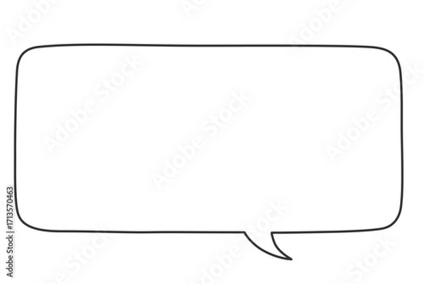 Fototapeta シンプルな長方形の吹き出し
