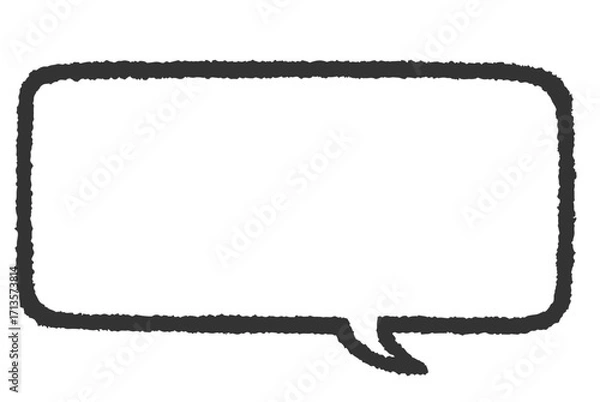 Fototapeta  手書き風の長方形の吹き出し