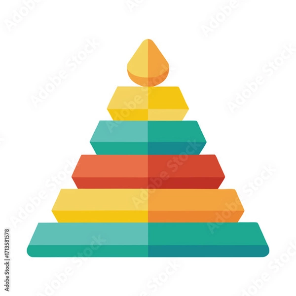 Fototapeta abstract colorful pyramid