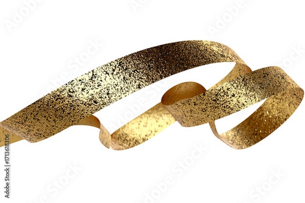 Fototapeta Gold ribbon, textured, flowing