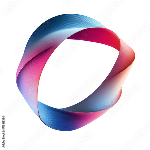 Fototapeta Abstract ring shape with vibrant colors