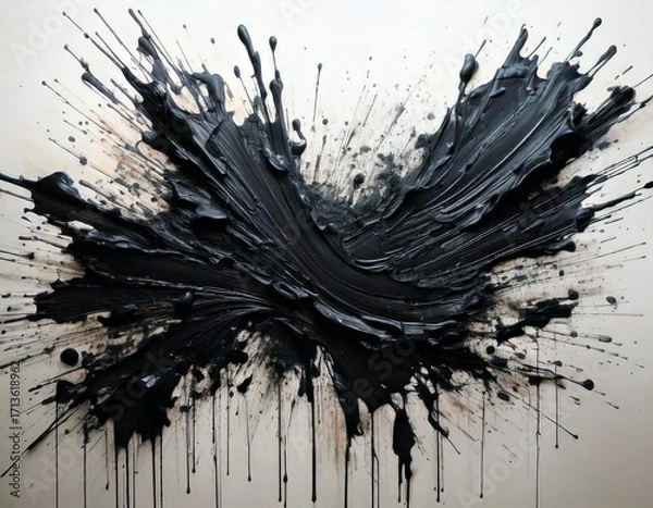 Fototapeta Creative concept of white daisy flowers arranged as a fluffy cloud with falling raindrops on a vibrant blue background, symbolizing spring freshness and nature’s beauty.