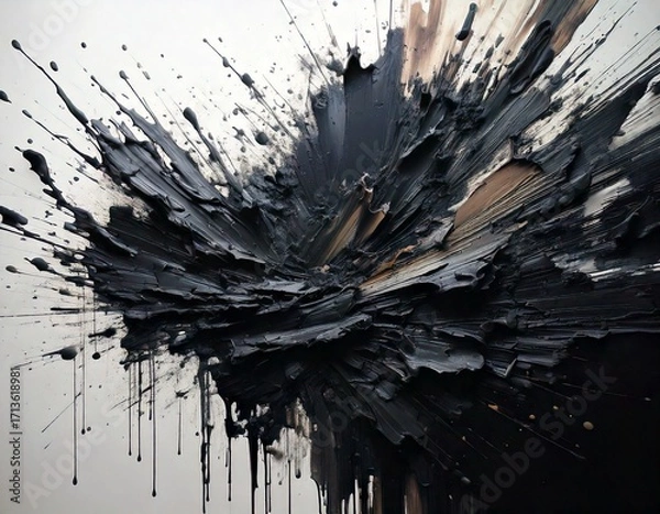 Fototapeta Creative concept of white daisy flowers arranged as a fluffy cloud with falling raindrops on a vibrant blue background, symbolizing spring freshness and nature’s beauty.