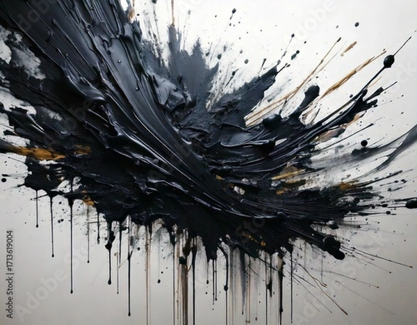 Fototapeta Creative concept of white daisy flowers arranged as a fluffy cloud with falling raindrops on a vibrant blue background, symbolizing spring freshness and nature’s beauty.