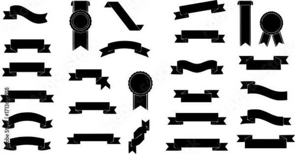 Fototapeta set of different tools silhouettes