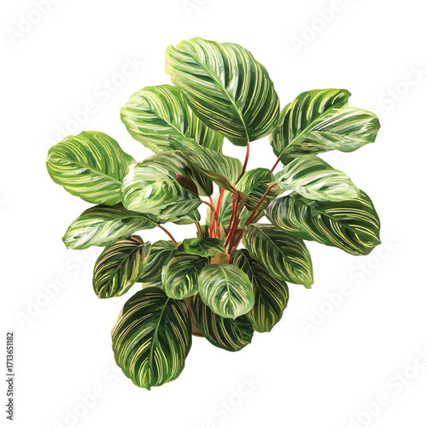 Obraz Vibrant, patterned plant with large leaves