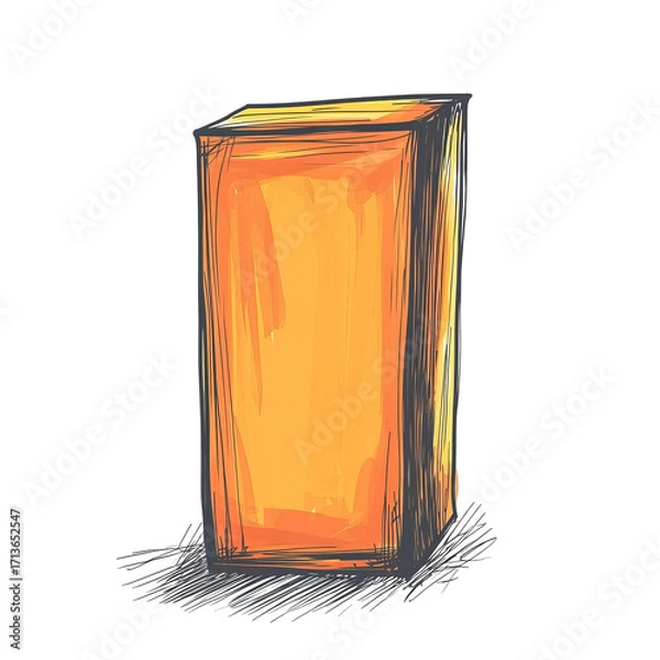 Obraz Orange block, stylized, graphic