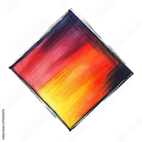 Obraz Diamond-shaped graphic, vibrant colors