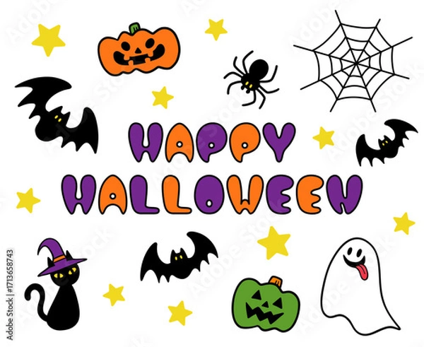 Fototapeta ハロウィンのイラストセット