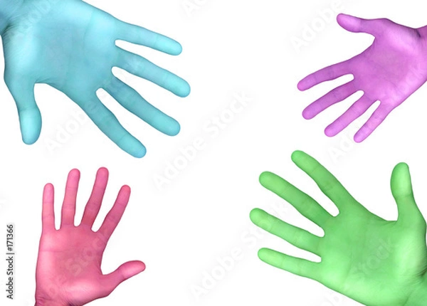 Fototapeta color hands