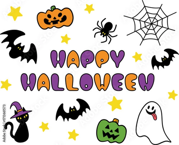 Obraz ハロウィンのイラストセット