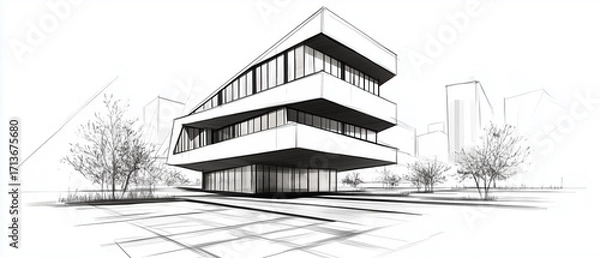 Fototapeta Dynamic Angular Perspective: A stark