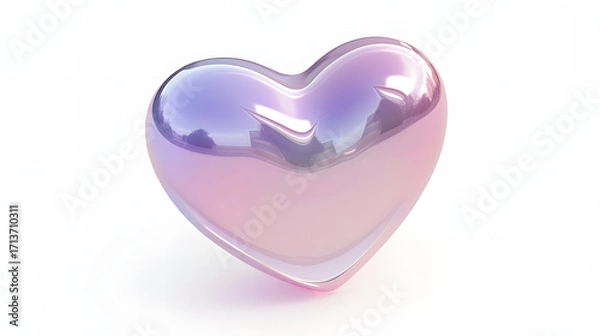 Fototapeta simple 3d illustration of a floating heart icons
