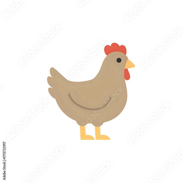 Fototapeta chicken Flat icon 