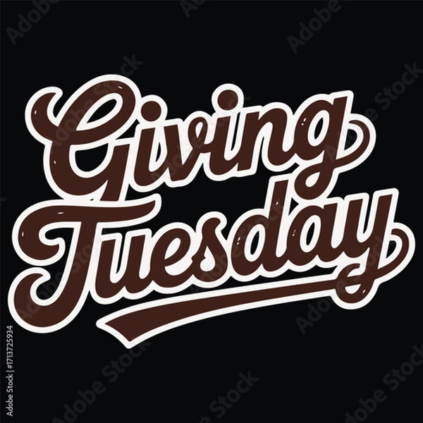 Fototapeta Giving Tuesday t-shirt design.