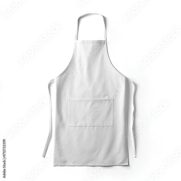 Fototapeta Plain white apron, front view (3)