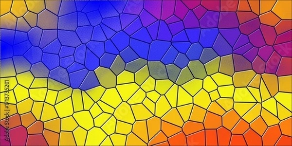 Fototapeta "Colorful Mosaic Abstract Background | Stained Glass Texture"
