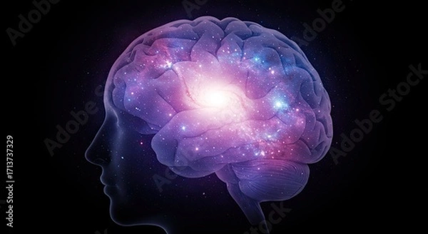Obraz human brain in the dark