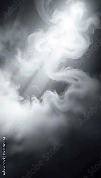 Fototapeta Enchanted foggy haze glowing softly with surreal dreamy atmosphere
