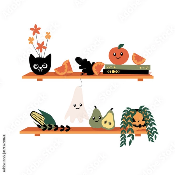 Obraz Cute halloween card