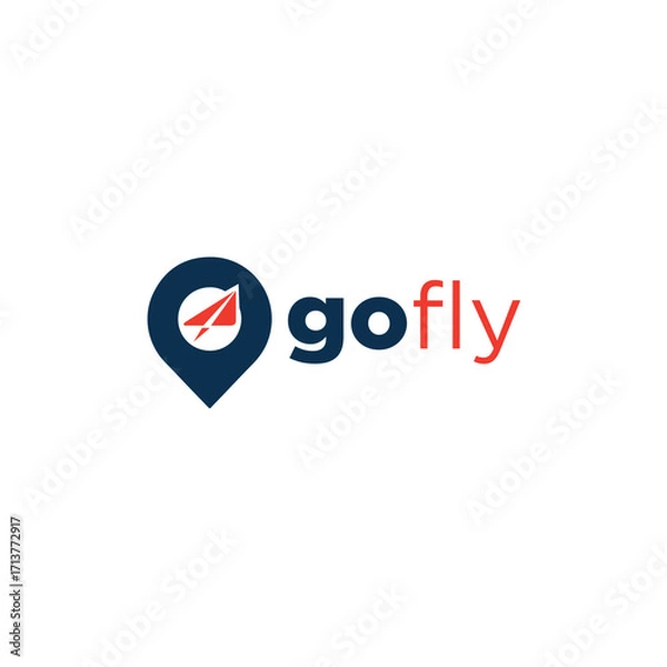 Fototapeta Go Fly Logo Modern Simple Symbols
