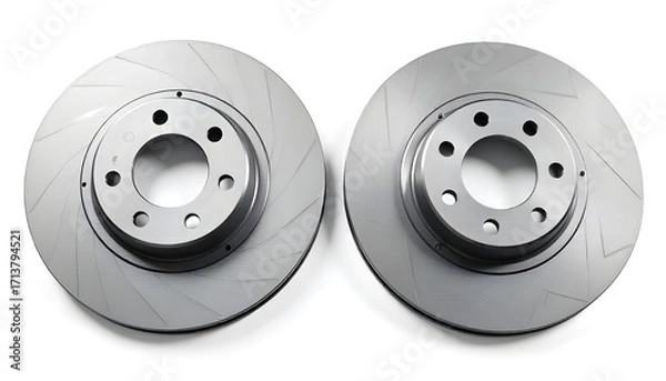 Fototapeta Brake discs isolated on white background. Auto part - Braking disk