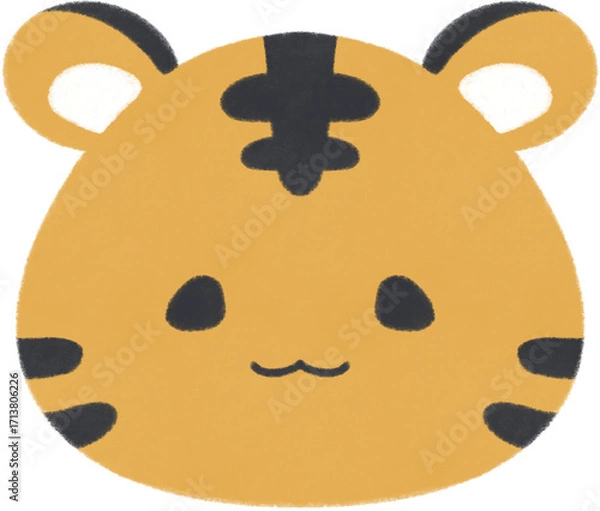 Fototapeta 귀여운 호랑이 얼굴 일러스트