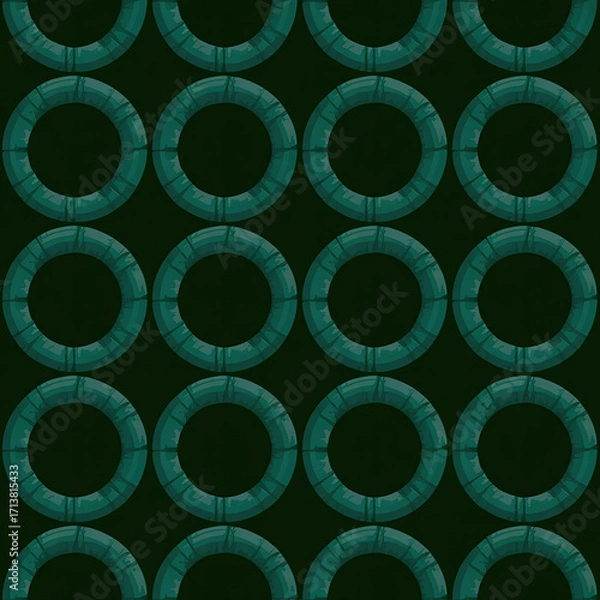 Fototapeta Geometric Circle Digital Pattern