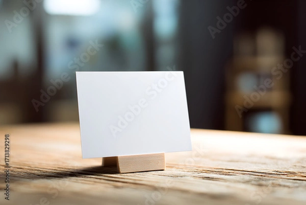 Fototapeta Minimal Business Card Mockup with Soft Focus Background