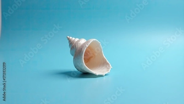 Obraz seashell on blue background