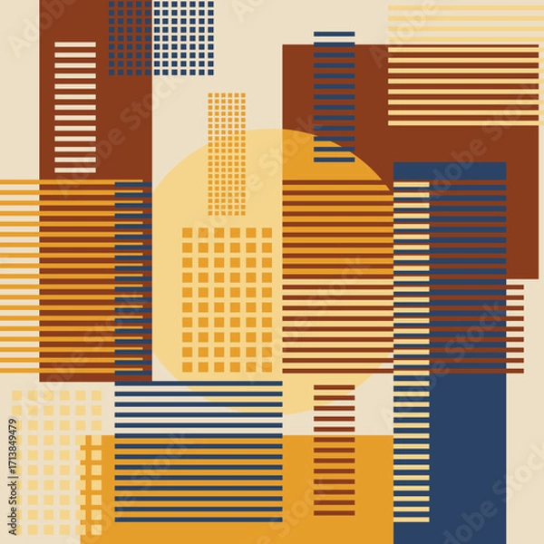 Obraz square geometric pattern design template for any print