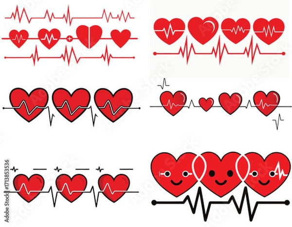 Obraz Read heart love sheep icon 