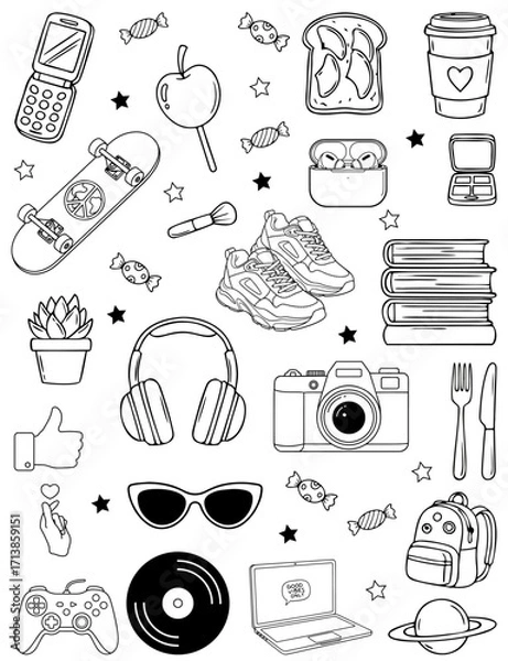 Obraz youth sticker set