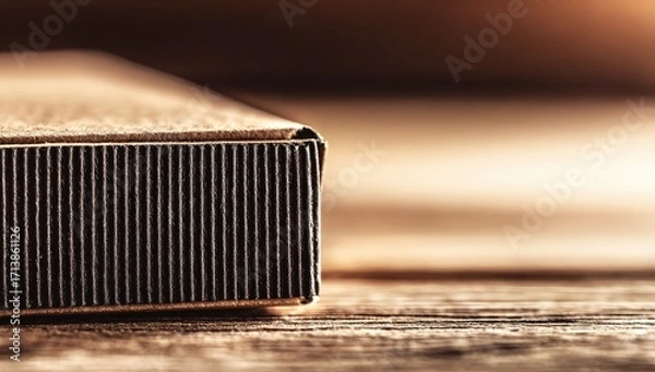 Fototapeta Close-up of a cardboard box corner