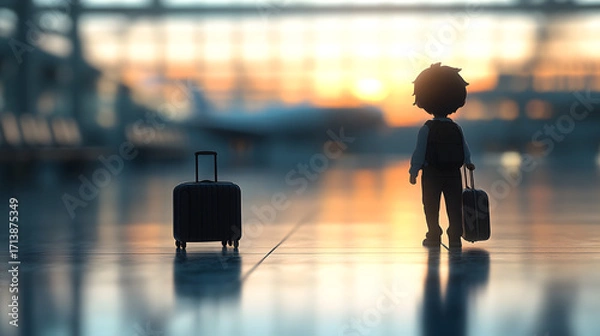 Obraz man with luggag