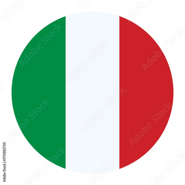 Fototapeta italy circular flag vector