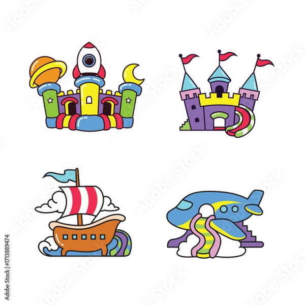 Obraz Bounce House logo collections