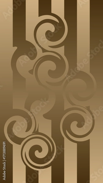 Obraz Beautiful luxury golden twirl stripes design