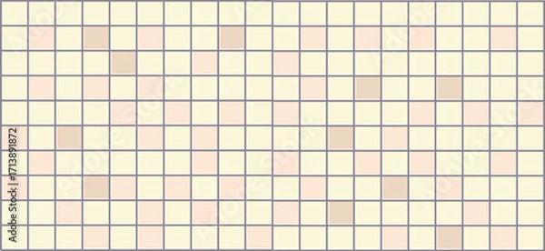 Fototapeta yellow and beige tile vector. beige square cartoon tiles. Ceramic tiles floor or walls. Mosaic in the pool.
