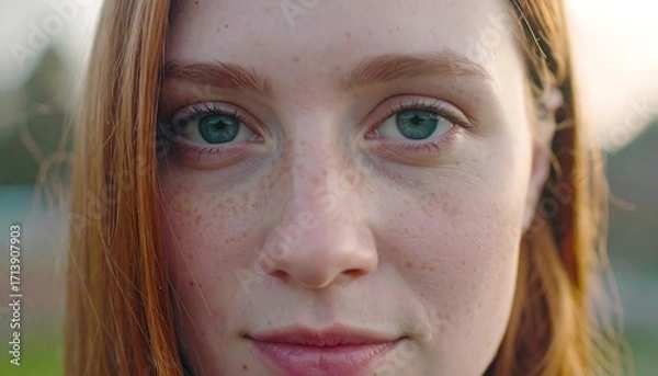 Fototapeta Close-up portrait of a redhead