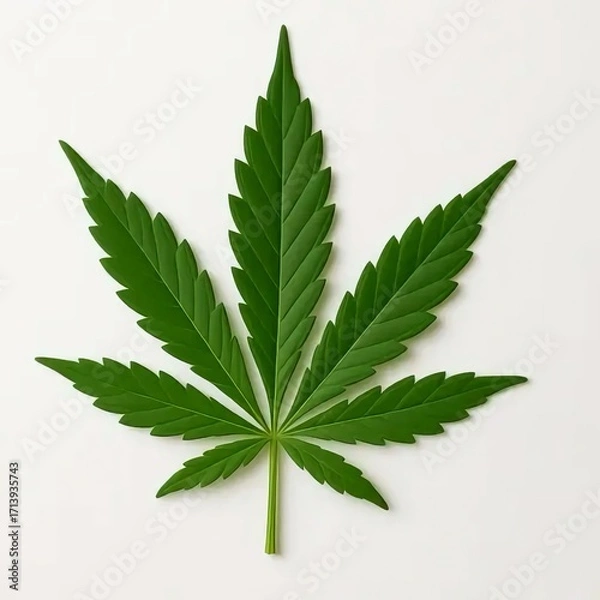 Obraz cannabis leaf on white background